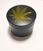 Herb Grinder Gold Foil Weed Leaf Custom Spice Grinder 4 Piece 55mm W/ Cleaning Tool