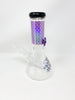 StayLit Mermaid Purple Bow Swarovski Crystal 10in Beaker Glass Water Pipe/Bong