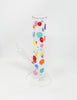 Rainbow Smiley Face Straight Tube Glass Hand Pipe/Bong