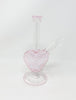 Candy Heart Glass Water Hand Pipe/Dab Rig