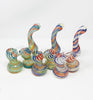 Swirl Double Chamber Glass Hand Pipe/Bubbler