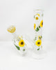 Sunflower Dried Floral 10in Tube Glass Water Pipe/Bong