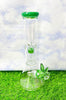 Jade Green Weed Leaf 10in Glass Water Pipe/Bong