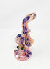 Pink and Blue Swirl with Green Knuckles Glass Hand Pipe/Bubbler