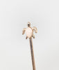 Rose Gold Turtle Peach Opal Stone Ring Joint Holder