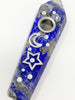 Lapis Lazuli Crystal Hand Pipe Moon and Star Swarovski
