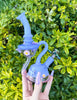 Pink & Purple Iridescent Butterfly Recycler Glass Water Pipe/Dab Rig