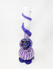 Noble Glass White Purple Heart Heady Glass Water Pipe/Bong