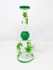 Green Weed Leaves Glass Water Pipe/Dab Rig