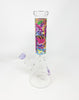 Rainbow Cheetah Leopard Cat 12in Glass Water Pipe/Bong