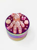Rainbow Herb Grinder BearBrick Glitter Custom 4 Piece 55mm W/ Cleaning Tool