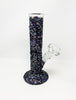 Glitzy Glitter 10in Straight Tube Glass Water Pipe/Bong