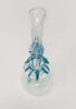 Teal and White Swirl Bubbler Glass Hand Pipe