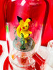 Red Smokemon 10in Double Perc Glass Water Pipe/Dab Rig