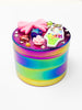 Rainbow Herb Grinder Rainbow Swarovski Crystal Dog Custom 4 Piece 55mm W/ Cleaning Tool