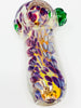 Purple Coral Hornet Head Glass Hand Pipe