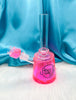 Freezable Glycerin Neon Straight Neck Glass Water Pipe/Dab Rig