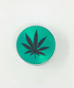 True Green Herb Grinder Carbon Fiber Weed Leaf 4 Piece 55mm W/ Cleaning Tool