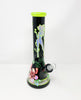 Glow In The Dark Sexy Devil Hawaiian Flower Hibiscus Beaker Glass Water Pipe/Bong