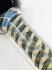 Yellow Dichro Swirl Black Head Glass Hand Pipe
