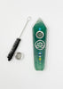 Green Fluorite Crystal Hand Pipe Lotus Flower