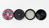 Dia De Los Muertos  Pink Lips Herb Grinder Swarovski Crystal Spice Grinder 4 Piece 55mm W/ Cleaning Tool
