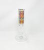 Rainbow Plaid Beaker Glass Water Pipe/Bong