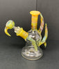 2KGlassWorks Amber Chaos Horn Heady Glass Water Pipe/Dab Rig