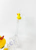 Yellow Duckie Straight Neck Glass Water Hand Pipe/Dab Rig