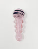 Pink Swirl Dichro Head Glass Hand Pipe