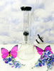 Black Butterfly 10in Beaker Glass Water Pipe/Bong