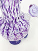 Noble Glass White Purple Heart Heady Glass Water Pipe/Bong