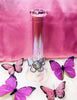 Iridescent Butterfly 8in Glass Water Pipe/Bong