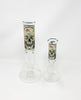 Skull Roses Beaker Glass Water Pipe/Bong