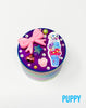 Rainbow Herb Grinder Rainbow Swarovski Crystal Dog Custom 4 Piece 55mm W/ Cleaning Tool