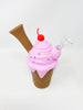 Pink Silicone Ice Cream Cone Water Pipe/Bong