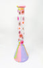 Pink Flower Child 14in Silicone Water Pipe/Bong
