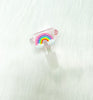 Pink Glitter Rainbow 14mm Glass Bowl