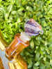 Iridescent Amber 14in Beaker Glass Water Pipe/Bong