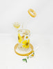 Yellow Daisies Dried Floral Glass Water Pipe/Rig