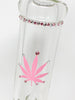 Pink StayLit Crystal 12in Beaker Glass Water Pipe/Bong