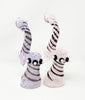 Pink Purple Dichroic Swirl Glass Hand Pipe/Bubbler