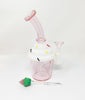 Pink Cupcake Glass Water Pipe/Dab Rig
