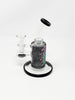 Psychedelic Eye Perforated Vinyl 6.5in Bent Neck Glass Water Hand Pipe/Dab Rig