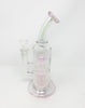 StayLit Iridescent Double Tree Perc Bent Neck Glass Water Pipe/Rig