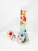 Rainbow Dried Floral 12 In Beaker Glass Water Pipe/Bong