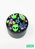 Alien Space Attack Herb Grinder Custom Black Spice Grinder 4 Piece 55mm W/ Cleaning Tool