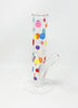 Rainbow Smiley Face Straight Tube Glass Hand Pipe/Bong