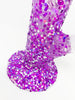 Glitzy Glitter 10in Straight Tube Glass Water Pipe/Bong