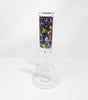 Rainbow Butterflies Beaker Glass Water Pipe/Bong